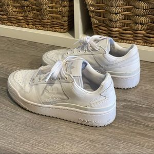 adidas forum bold white platform sneakers
